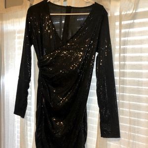 Holiday sequin mini dress